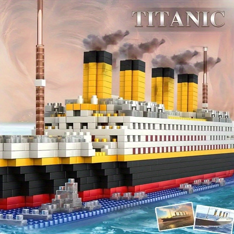 Titanic Mini Blocchi da Costruzione - Modello Barca Educativo Fai da Te