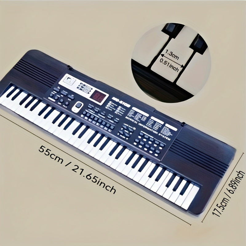 Tastiera Elettronica Portatile 61 Tasti, 6 Canzoni Demo, 16 Voci, 10 Ritmi, 8 Strumenti a Percussione, 2 Funzioni di Apprendimento, Controllo Effetti Sonori, Accordi, Volume e Tempo, Display Digitale