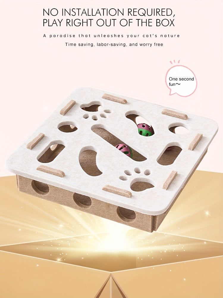 Labirinto Interattivo per Gatti con Tiragraffi e 10 Giochi Puzzle