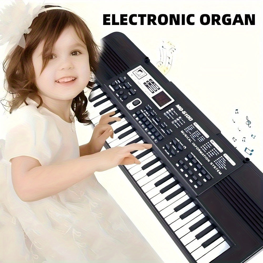 Tastiera Elettronica Portatile 61 Tasti, 6 Canzoni Demo, 16 Voci, 10 Ritmi, 8 Strumenti a Percussione, 2 Funzioni di Apprendimento, Controllo Effetti Sonori, Accordi, Volume e Tempo, Display Digitale