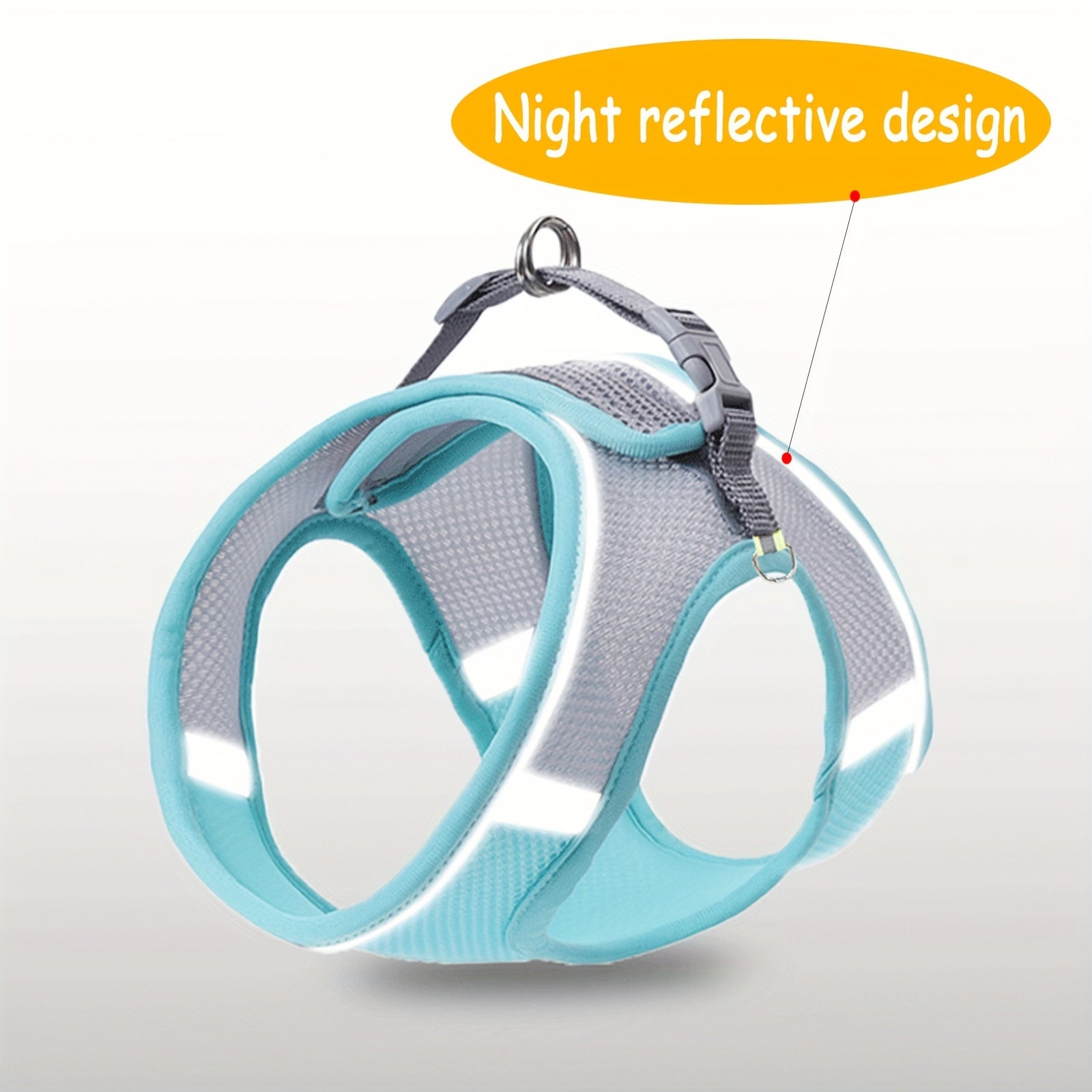 Pettorina Comoda e Sicura per Animali - Gilet Mesh Morbido Cani Gatti con Striscia Riflettente per Cani Piccoli