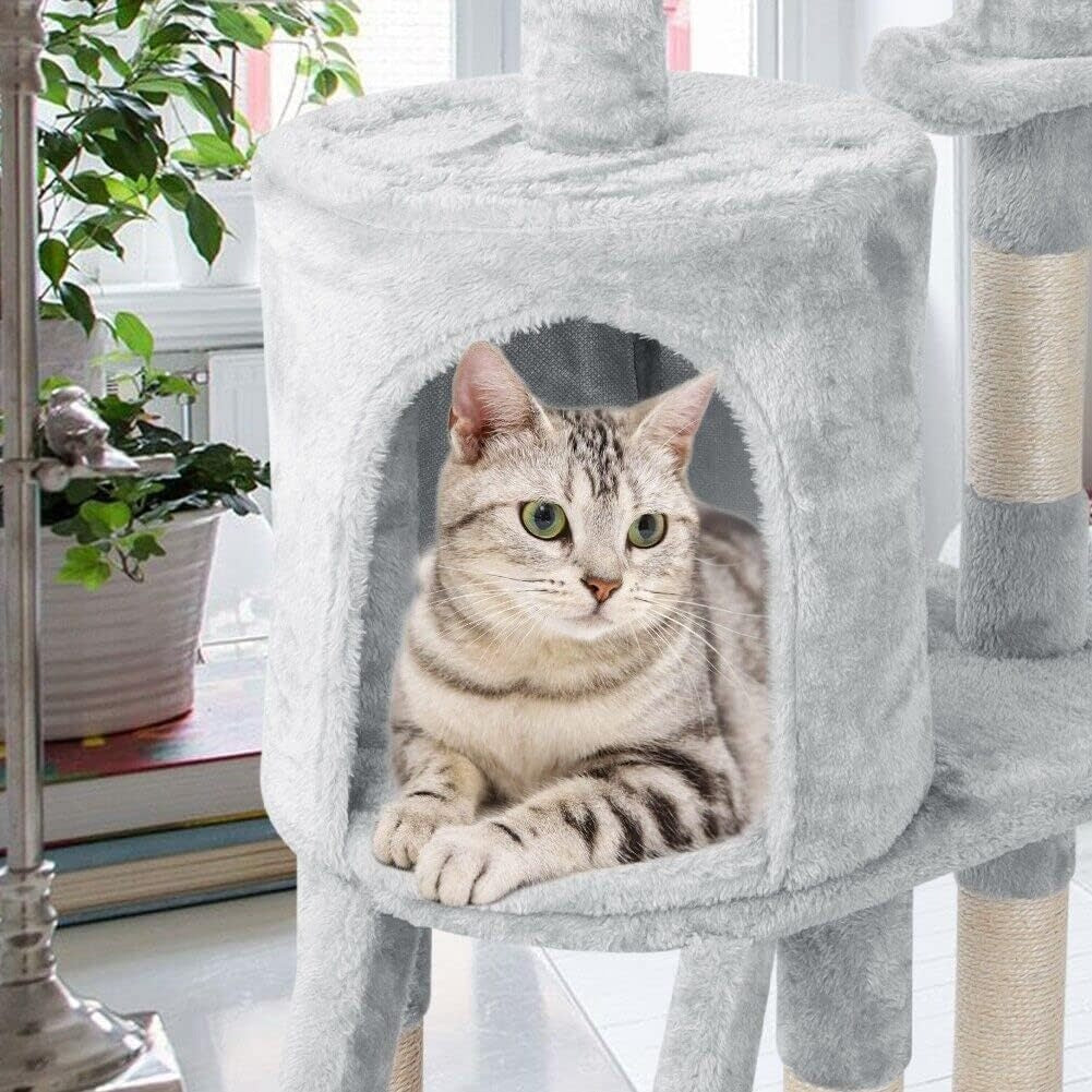 Torre Tiragraffi Multi-Livello 140cm - Centro Attività per Gatti