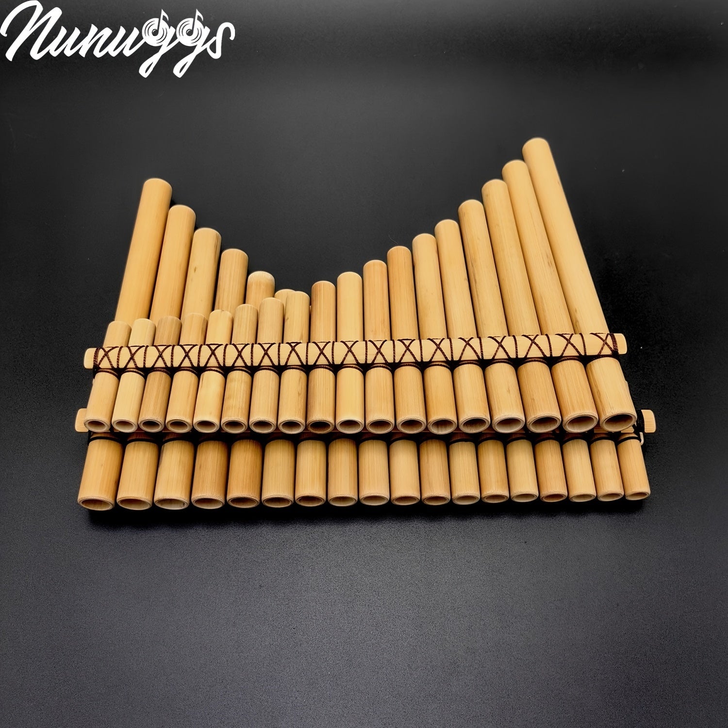 Flauto di Pan Artigianale in Bambù Naturale Sudamericano, Tonalità Sol, 18 Canne