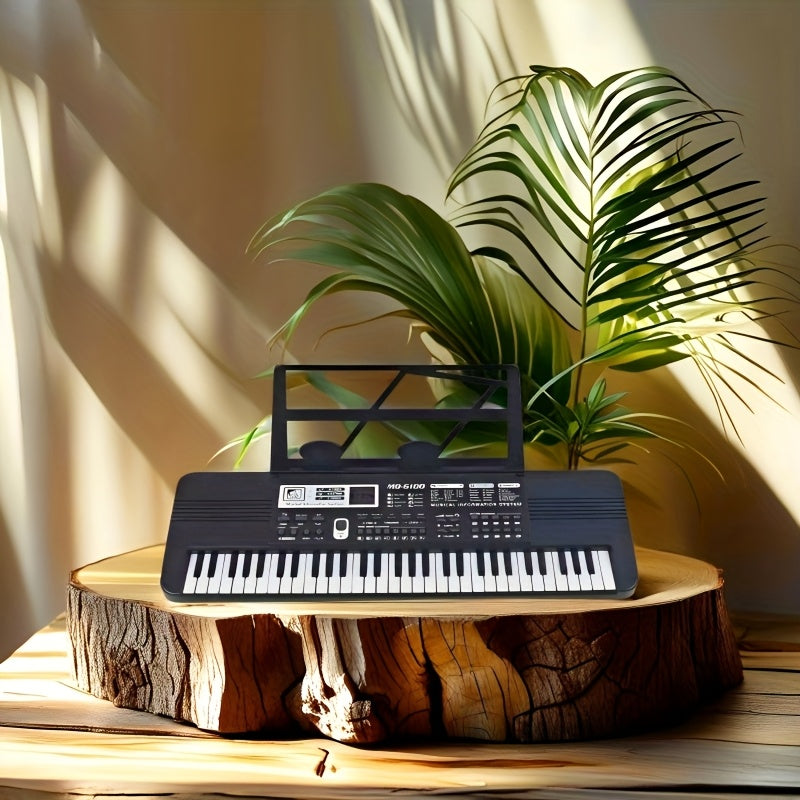 Tastiera Elettronica Portatile 61 Tasti, 6 Canzoni Demo, 16 Voci, 10 Ritmi, 8 Strumenti a Percussione, 2 Funzioni di Apprendimento, Controllo Effetti Sonori, Accordi, Volume e Tempo, Display Digitale