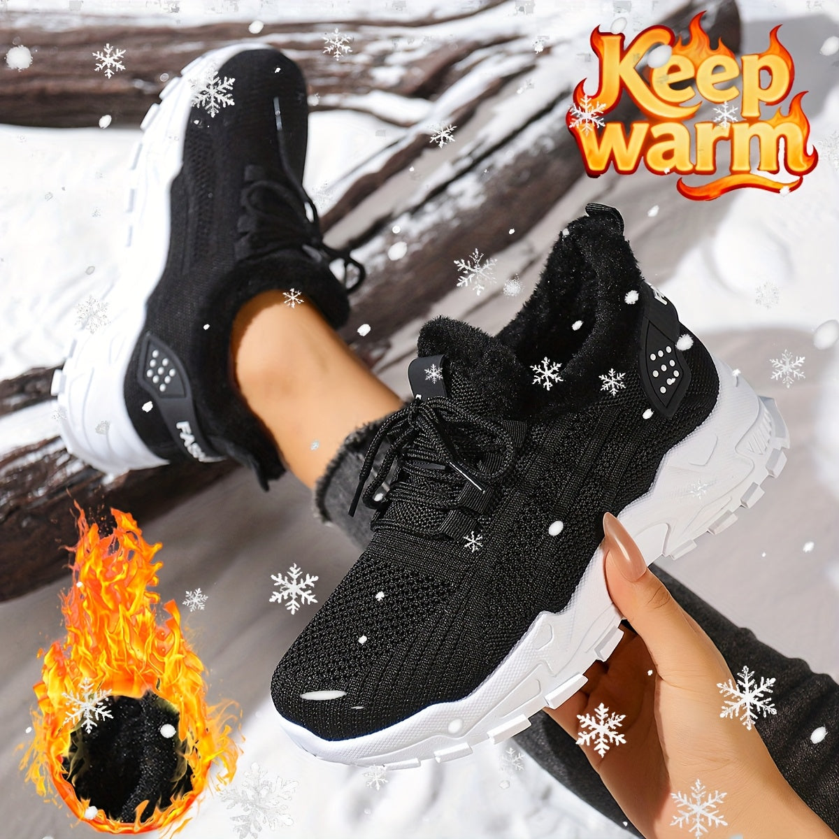 Stivaletti Invernali da Donna con Pelliccia - Stivaletti Corti Grigio/Bianco a Punta Tonda, Allacciatura alla Caviglia e Suola in PVC Antiscivolo per Ghiaccio - Comfort per Sci, Passeggiate e Viaggi (Leggeri)