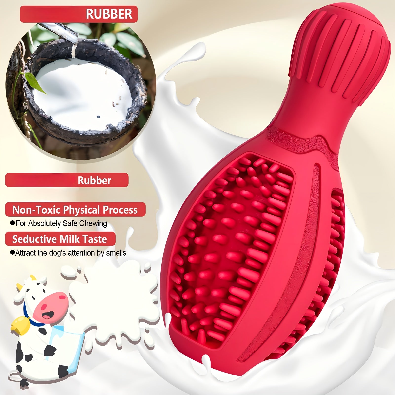 Gioco Interattivo per Cani in Gomma Naturale | Masticazione e Alimentazione Lenta