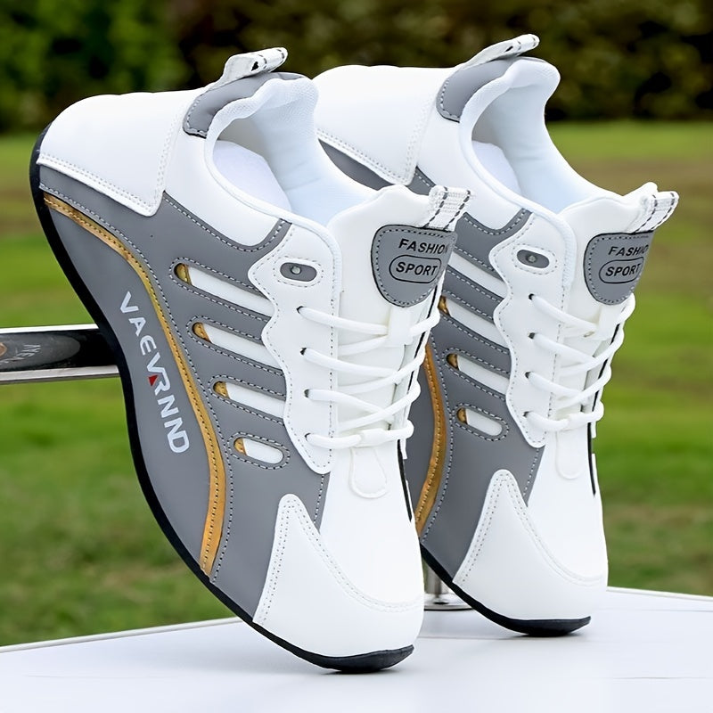 Sneakers Casual Basse Uomo & Donna - Scarpe in Tessuto Traspirante con Lacci, Colorazione Bianca e Nera con Accenti Verdi - Calzature Versatili per Tutte le Stagioni, Stile Sportivo e Moderno