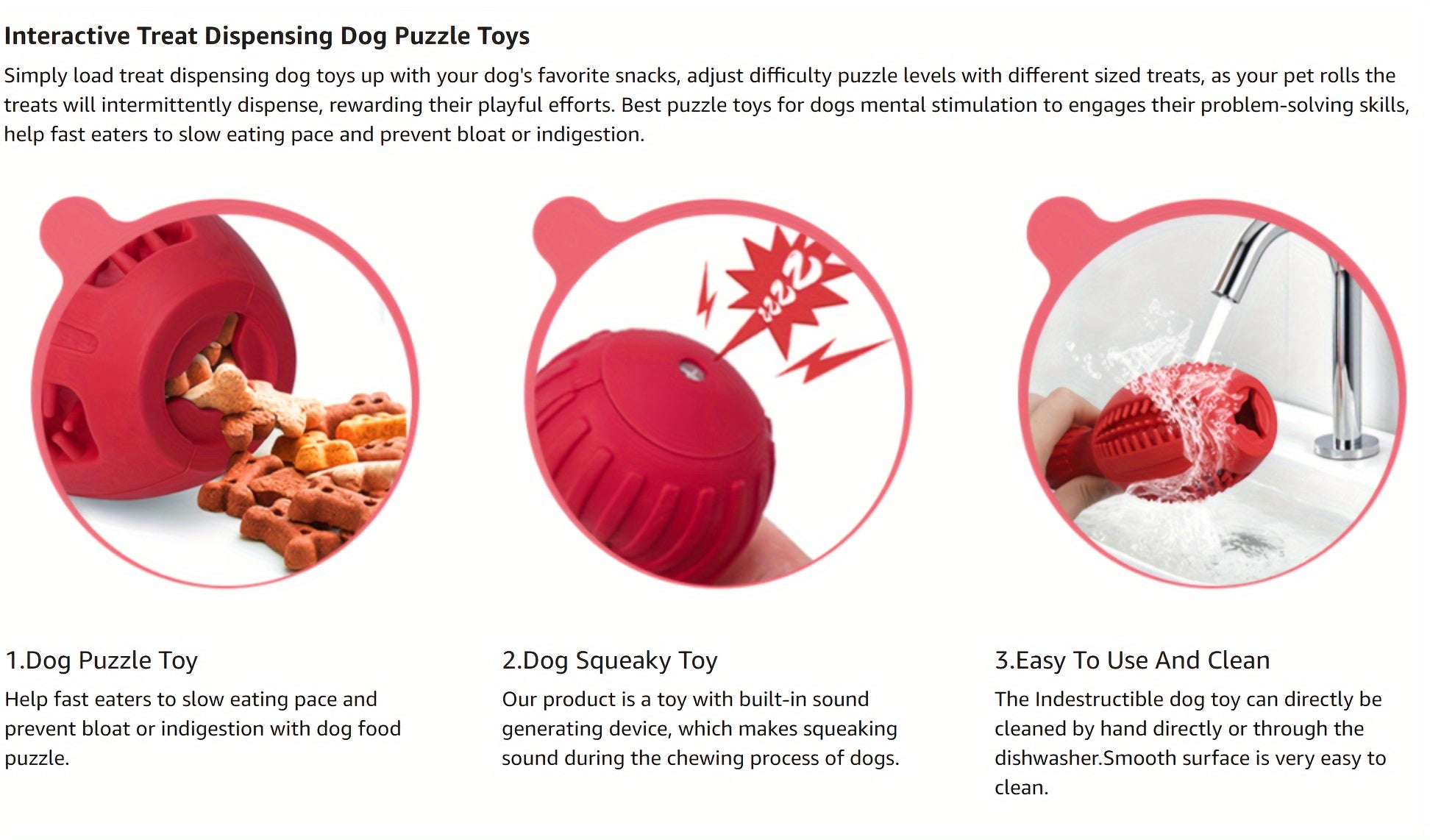 Gioco Interattivo per Cani in Gomma Naturale | Masticazione e Alimentazione Lenta