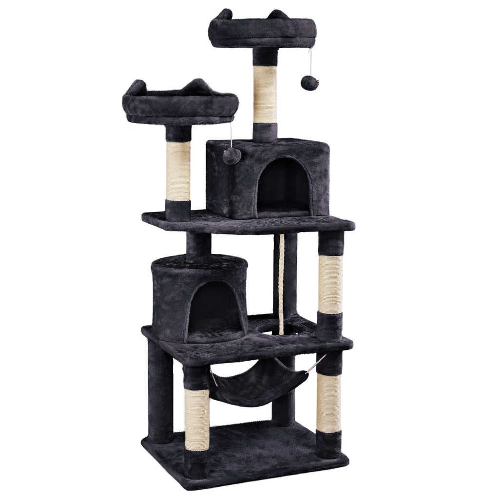Albero per Gatti Multi-Livello 158cm | Tiragraffi con Amache e Piattaforme | Costoffs