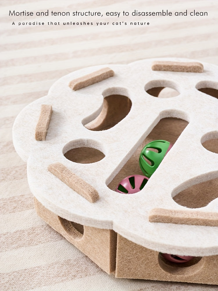 Labirinto Interattivo per Gatti con Tiragraffi e 10 Giochi Puzzle