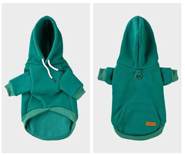 Felpa Cappuccio Cani Piccoli Medi, Gilet Outdoor Caldo Fleece Bulldog Husky Cuccioli Gatti