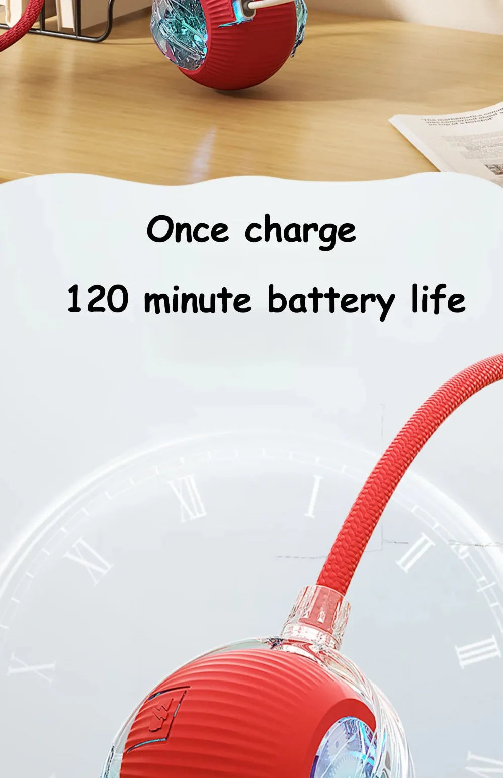 Palla Interattiva Smart per Gatti - Rotolamento Automatico Ricaricabile, Coda Finta, Addestramento Cani Gatti Simula Topo