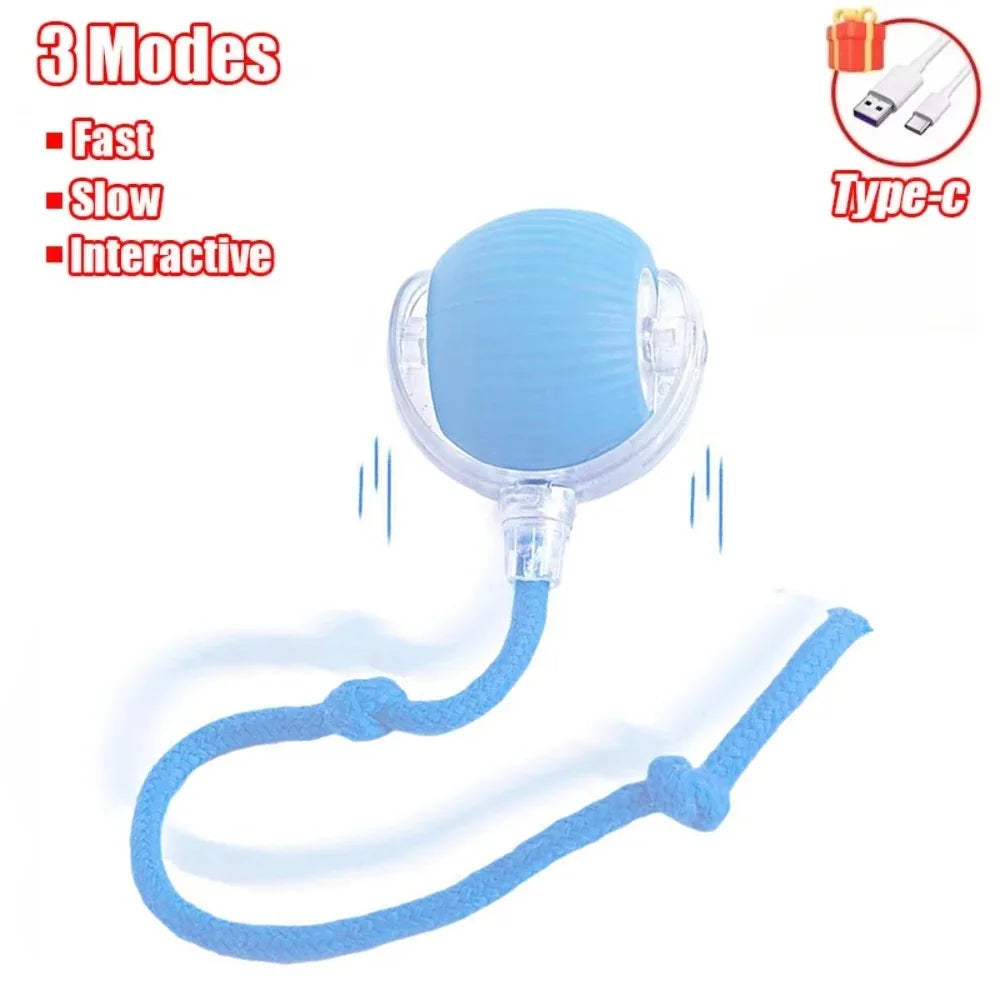 Palla Interattiva Smart per Gatti - Rotolamento Automatico Ricaricabile, Coda Finta, Addestramento Cani Gatti Simula Topo