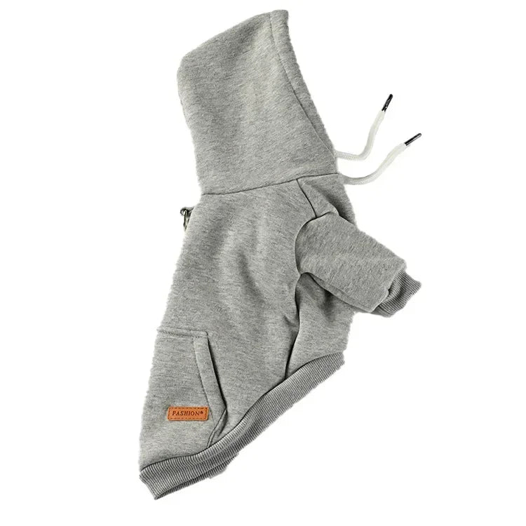 Felpa Cappuccio Cani Piccoli Medi, Gilet Outdoor Caldo Fleece Bulldog Husky Cuccioli Gatti