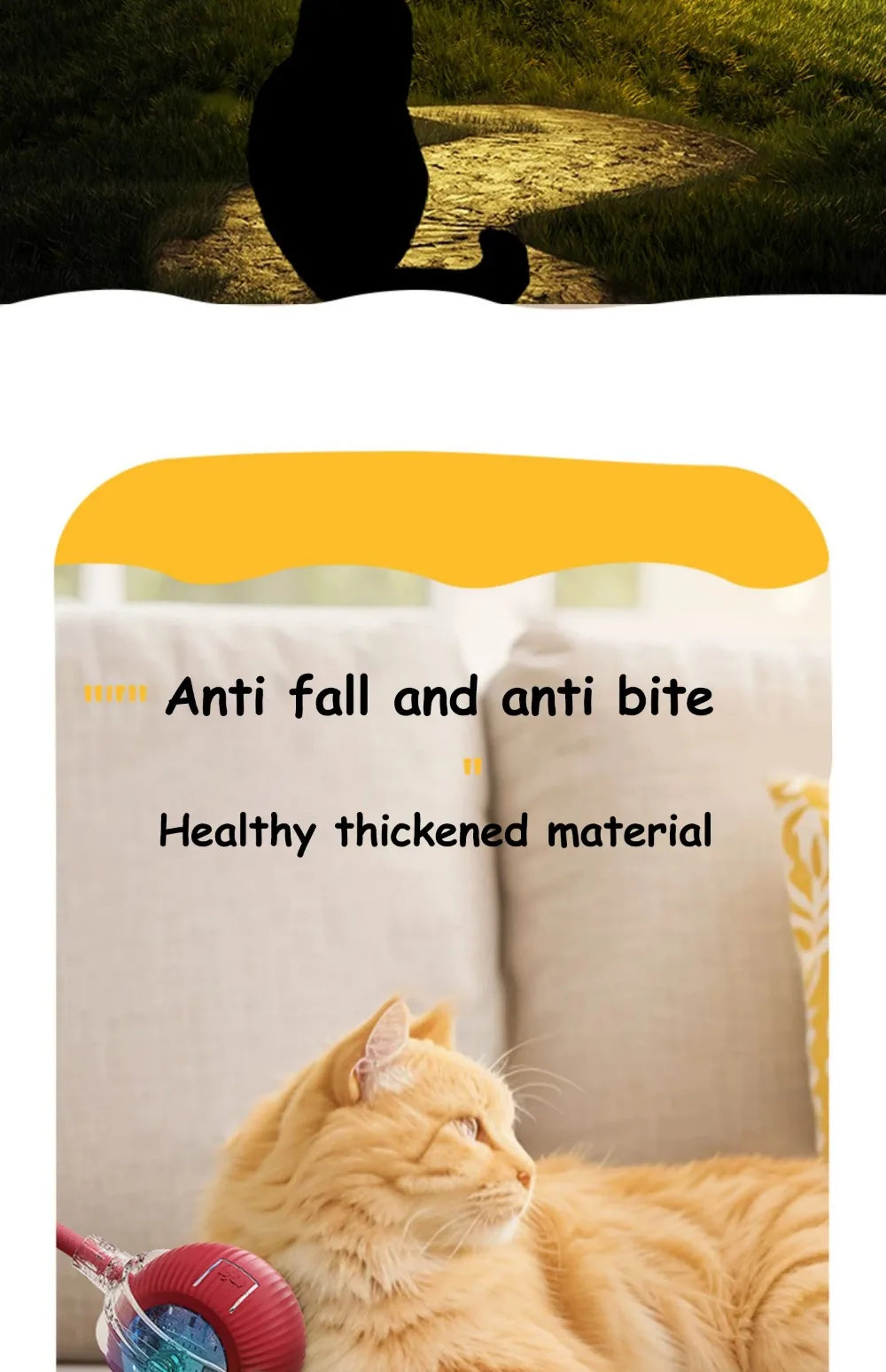 Palla Interattiva Smart per Gatti - Rotolamento Automatico Ricaricabile, Coda Finta, Addestramento Cani Gatti Simula Topo