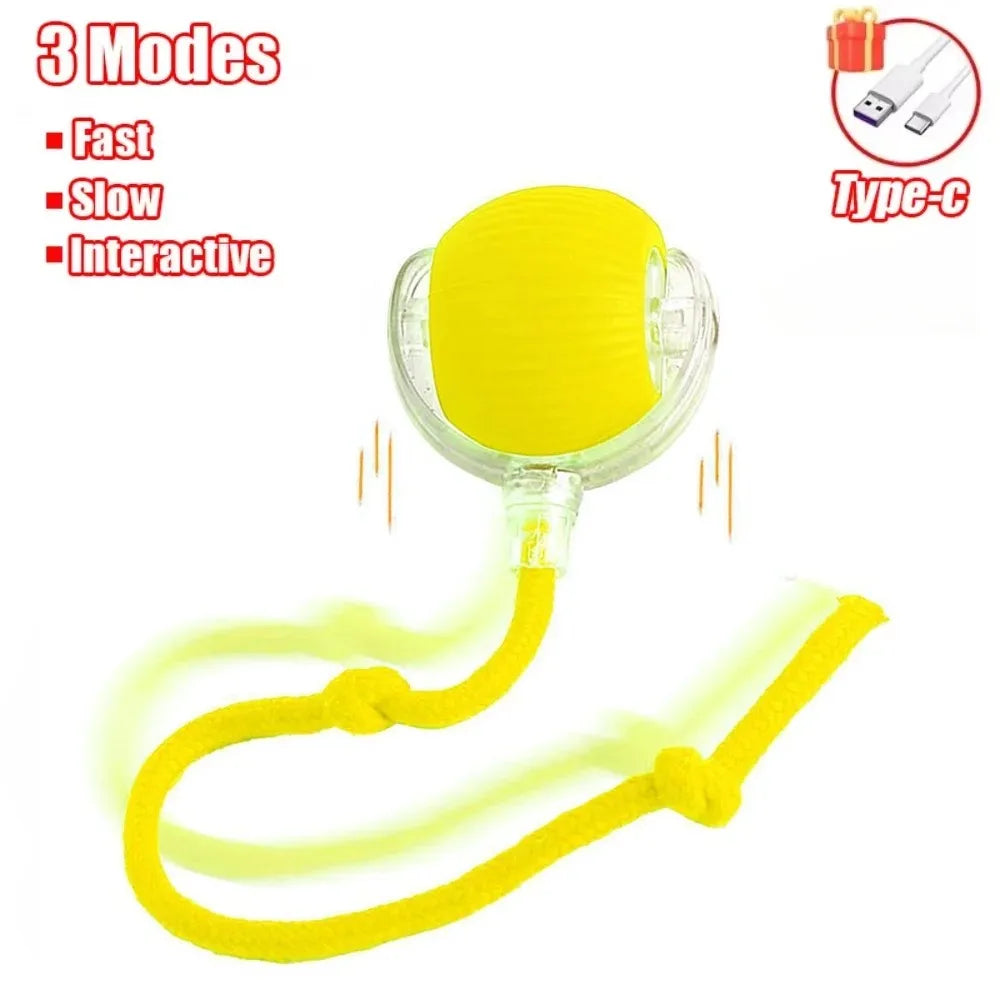 Palla Interattiva Smart per Gatti - Rotolamento Automatico Ricaricabile, Coda Finta, Addestramento Cani Gatti Simula Topo