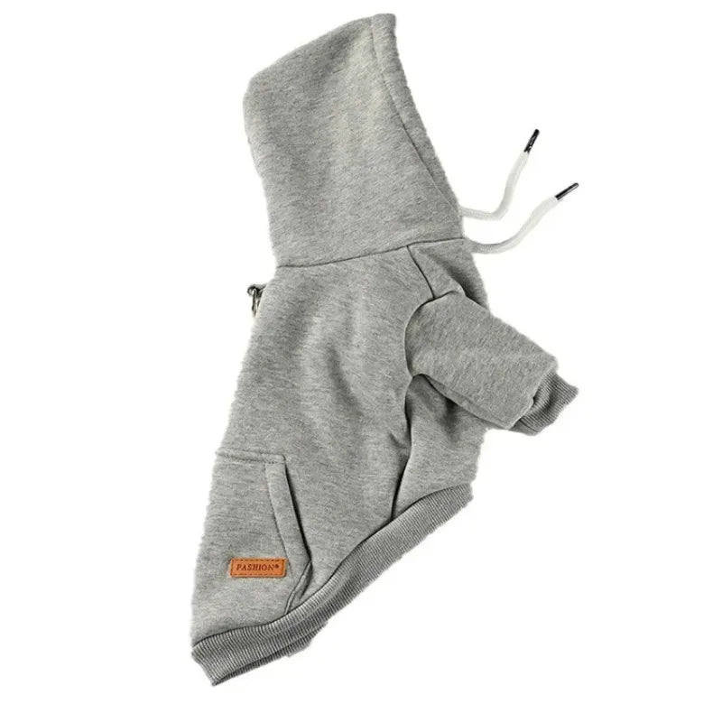 Felpa Cappuccio Cani Piccoli Medi, Gilet Outdoor Caldo Fleece Bulldog Husky Cuccioli Gatti