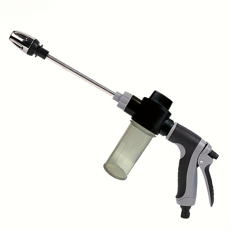 High-Pressure Car Cleaning Water Gun, 3/4 Inch, Garden Hose Nozzle, Watering Hose Sprayer, Home Cleaning Tool, Long Handle Spray Gun, Plastic Materia