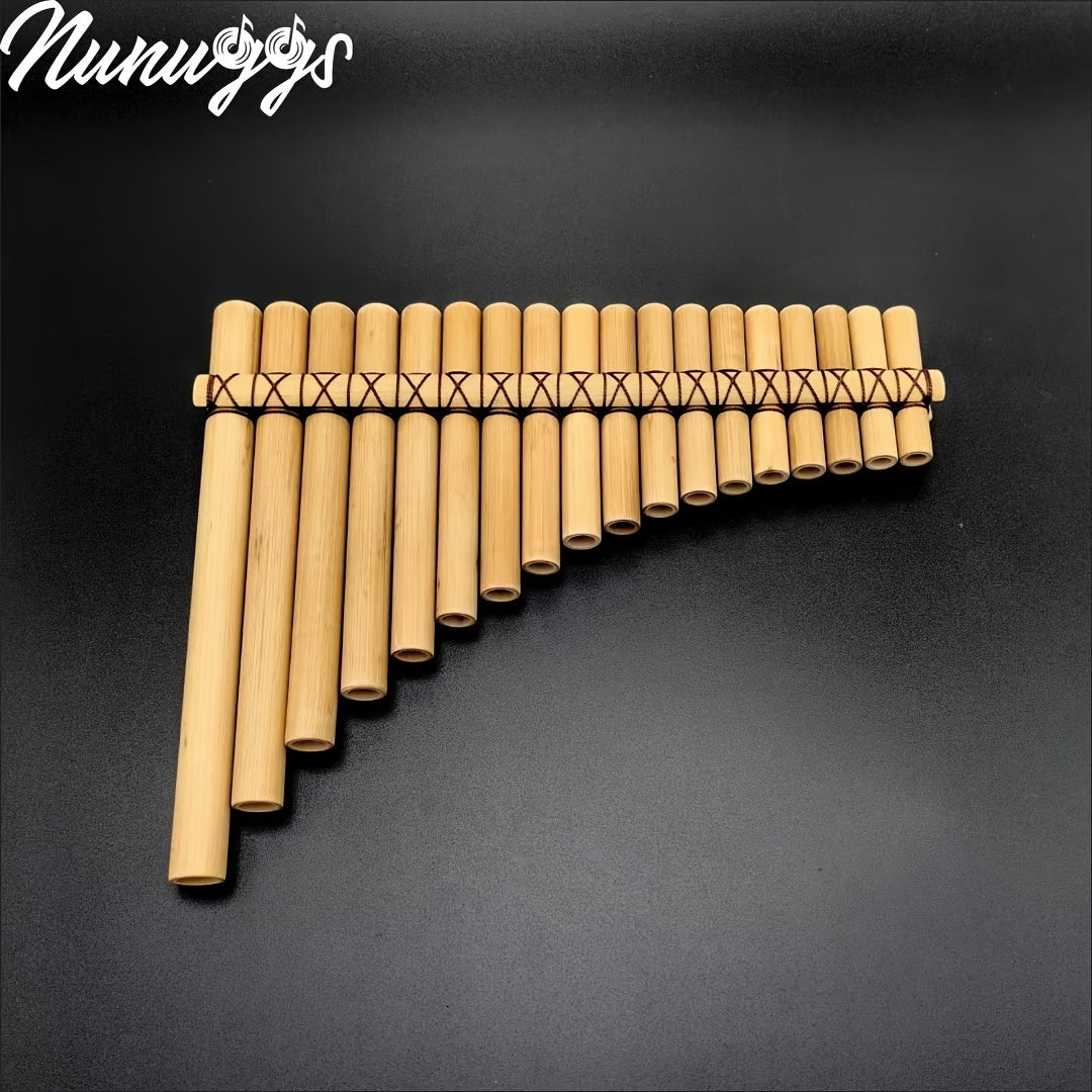 Flauto di Pan Artigianale in Bambù Naturale Sudamericano, Tonalità Sol, 18 Canne