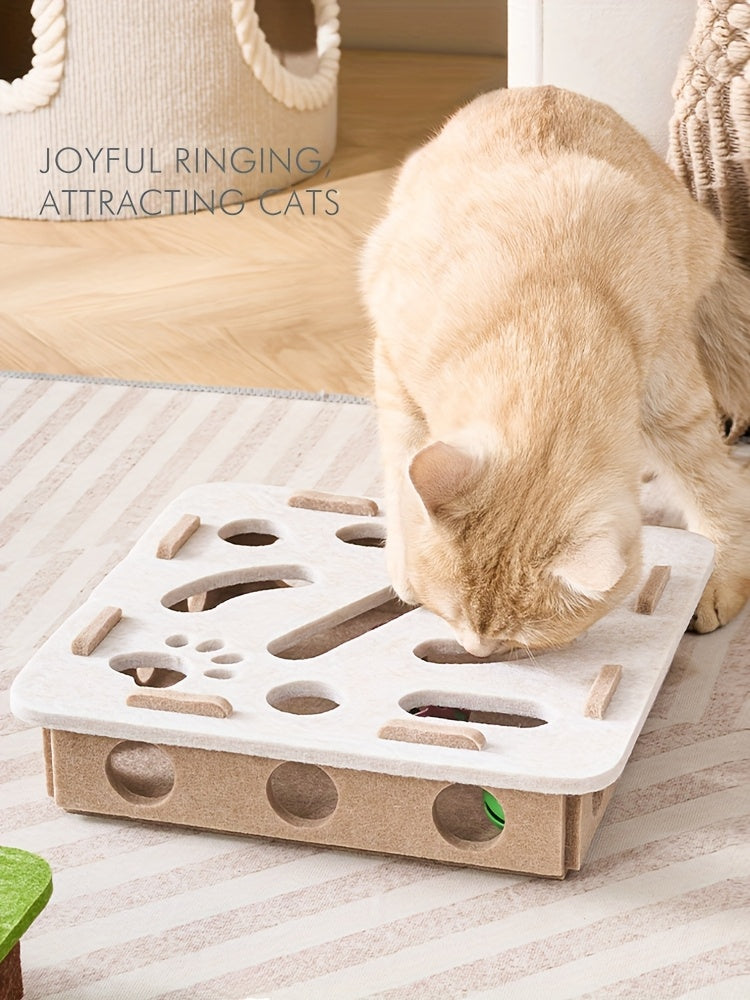 Labirinto Interattivo per Gatti con Tiragraffi e 10 Giochi Puzzle