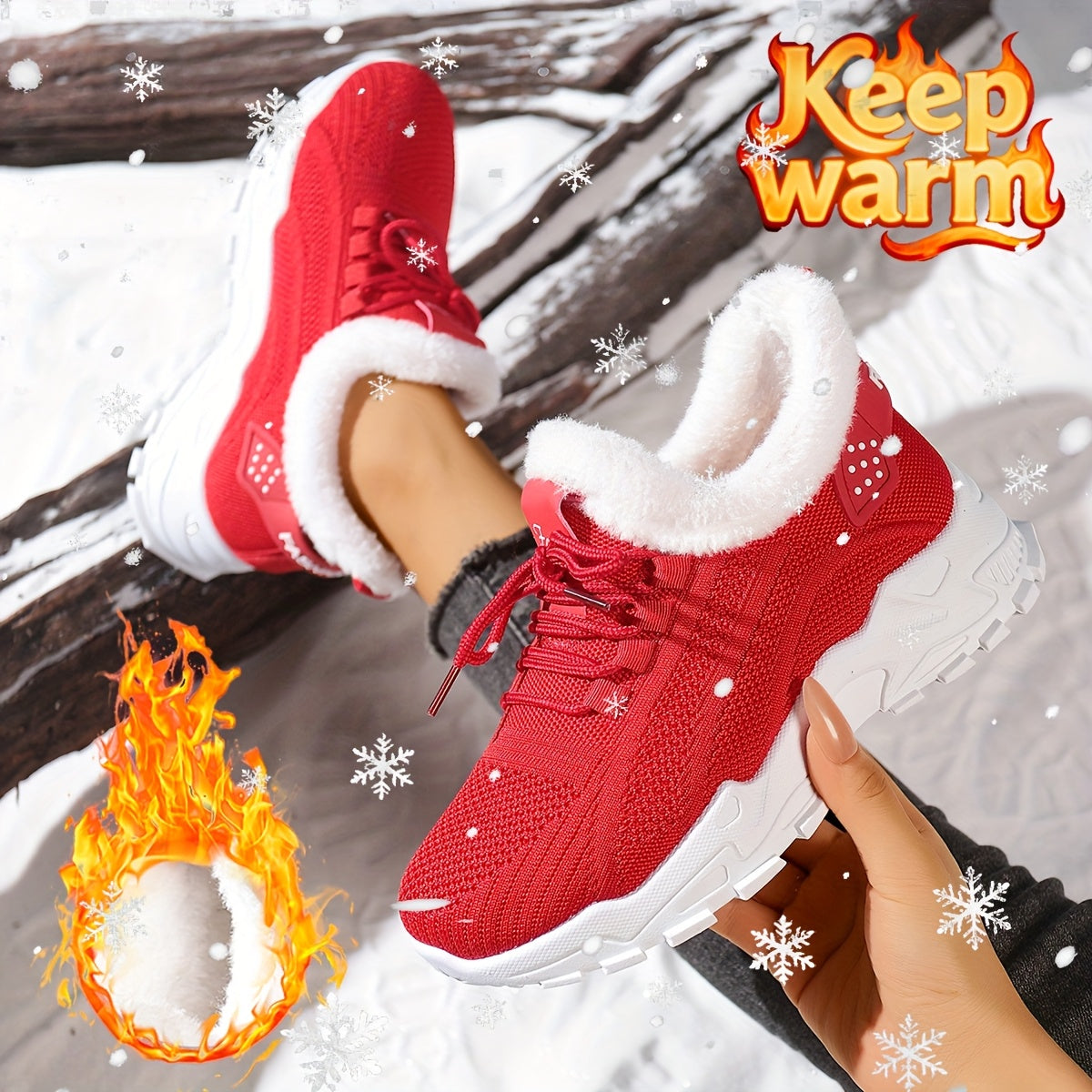 Stivaletti Invernali da Donna con Pelliccia - Stivaletti Corti Grigio/Bianco a Punta Tonda, Allacciatura alla Caviglia e Suola in PVC Antiscivolo per Ghiaccio - Comfort per Sci, Passeggiate e Viaggi (Leggeri)