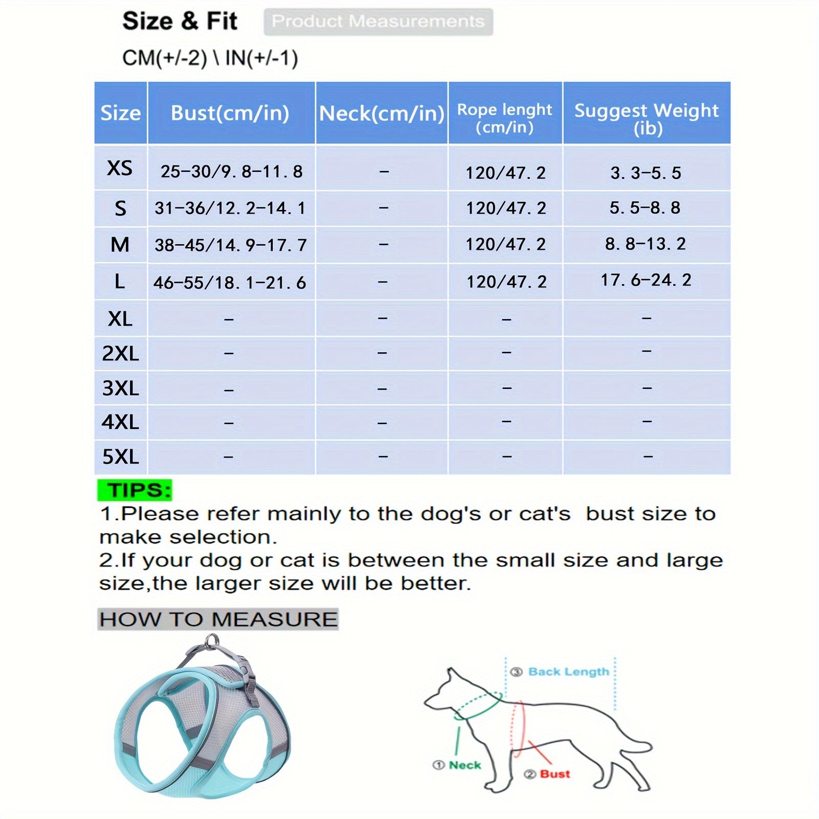 Pettorina Comoda e Sicura per Animali - Gilet Mesh Morbido Cani Gatti con Striscia Riflettente per Cani Piccoli