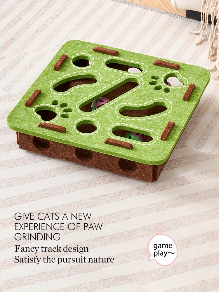 Labirinto Interattivo per Gatti con Tiragraffi e 10 Giochi Puzzle