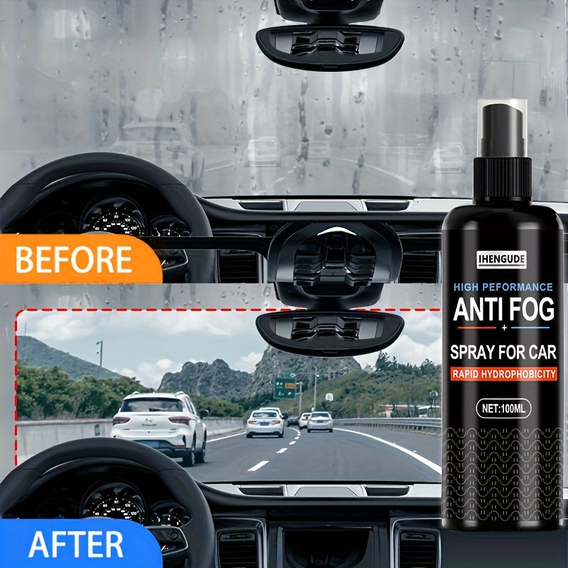 pray Anti-Appannamento a Lunga Durata, Liquido in Poliestere, Sbrinatore Facile da Usare per Parabrezza e Finestrini Interni per Vetri Auto, Caschi, Specchi e Superfici Riflettenti